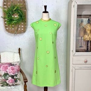 Ilsa Engel Vintage 60s Cap Sleeve Retro Shift Dress